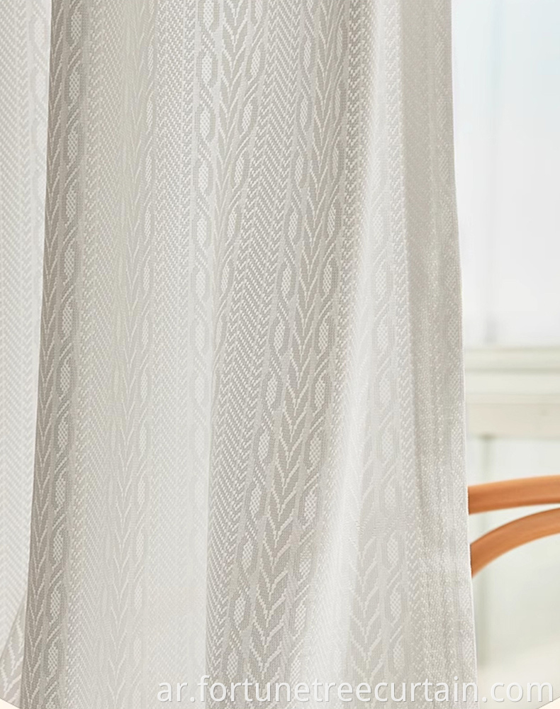 High Shading Embroidery Tulle Tambour Curtain Sheer